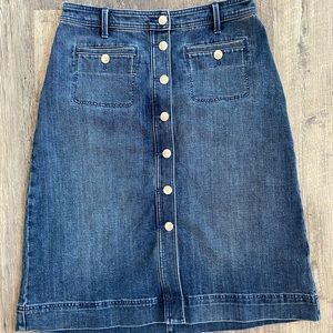 Talbots Women’s Midi Denim Skirt size 8 Modest